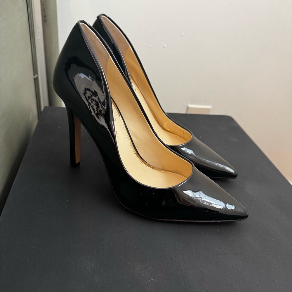 Jessica Simpson Black Patent Leather Stiletto Heels